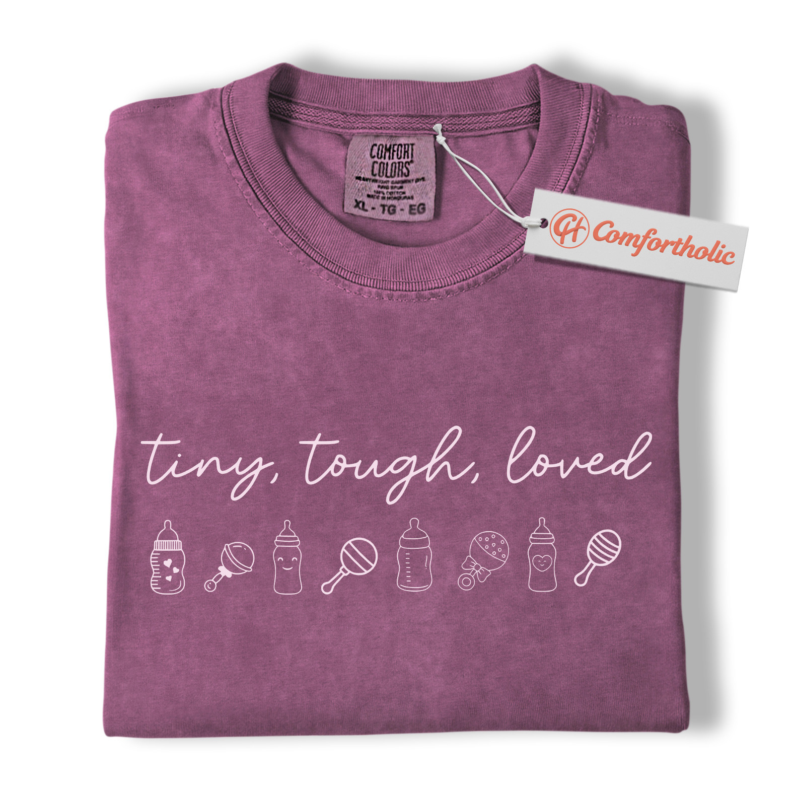 Tiny Tough Loved Shirt, NICU Nurse Shirt, Preemie Baby Comfort Colors T-Shirt