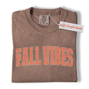 Fall Vibes Shirt, Autumn Graphic Tee, Pumpkin Spice Alternative T-Shirt, Cozy Seasonal Comfort Colors Shirt