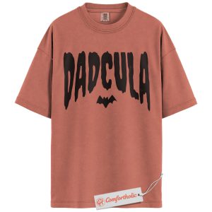 Dadcula Shirt, Halloween Pun Dad Graphic Tee, Spooky Season Dad Comfort Colors T-Shirt