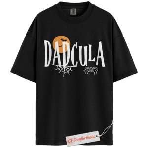Dadcula Shirt, Halloween Pun Dad Graphic Tee, Spooky Season Dad Comfort Colors T-Shirt