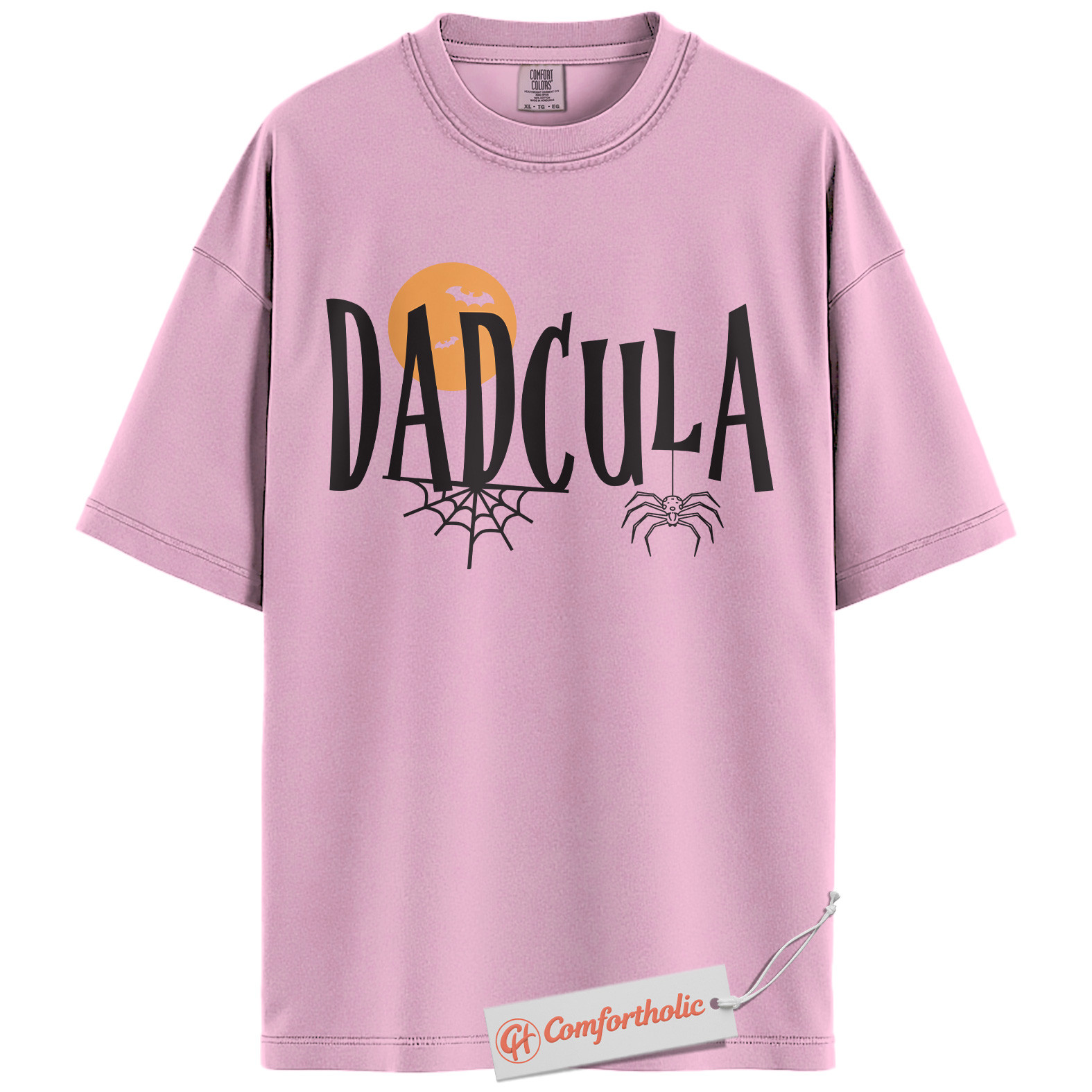 Dadcula Shirt, Halloween Pun Dad Graphic Tee, Spooky Season Dad Comfort Colors T-Shirt - Image 8