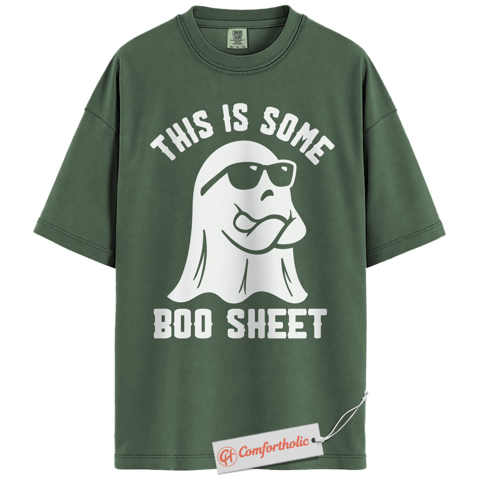 Boo Sheet Shirt, Funny Halloween Ghost Pun T-Shirt, Spooky Season Graphic Tee, Halloween Comfort Colors Shirt - Image 5