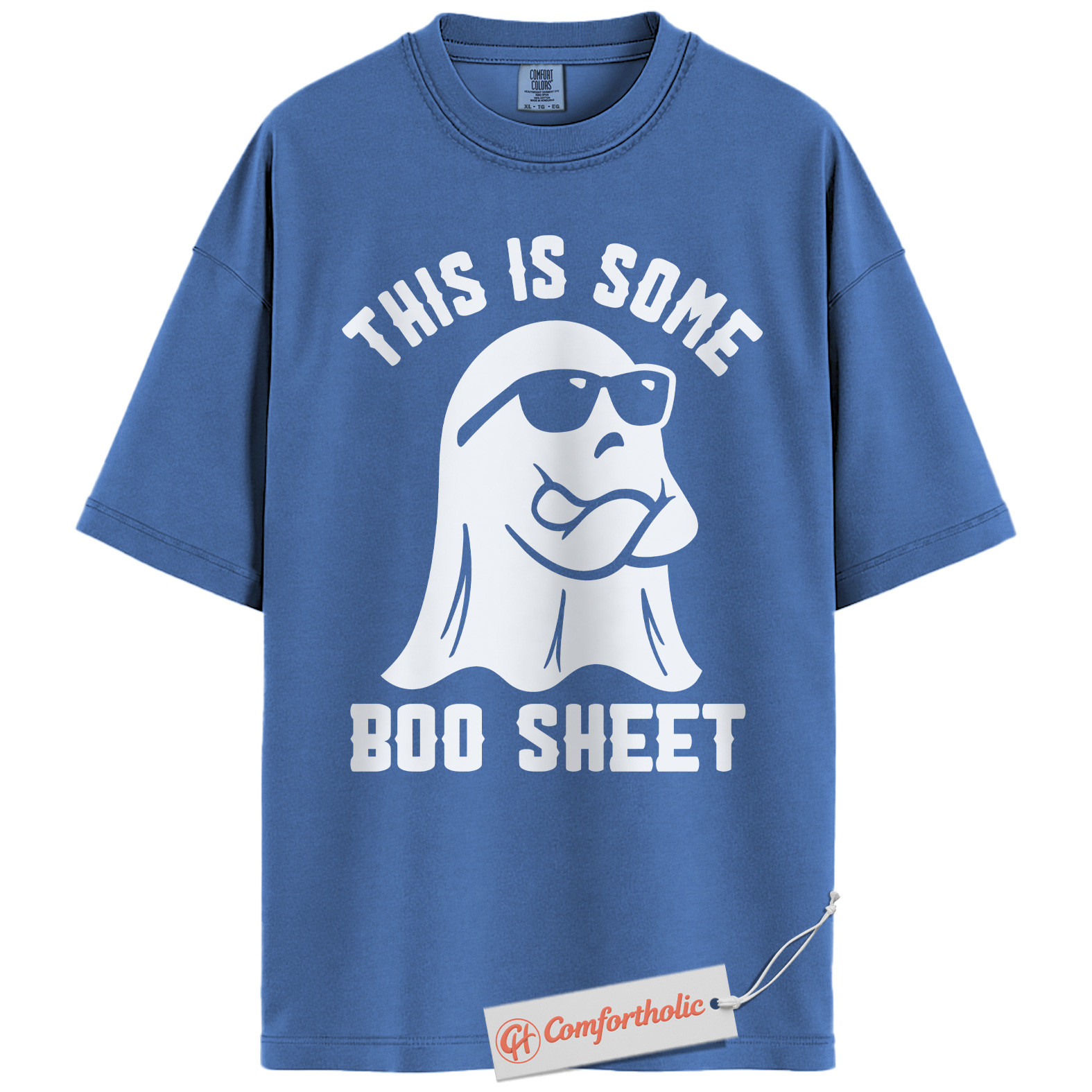 Boo Sheet Shirt, Funny Halloween Ghost Pun T-Shirt, Spooky Season Graphic Tee, Halloween Comfort Colors Shirt - Image 12