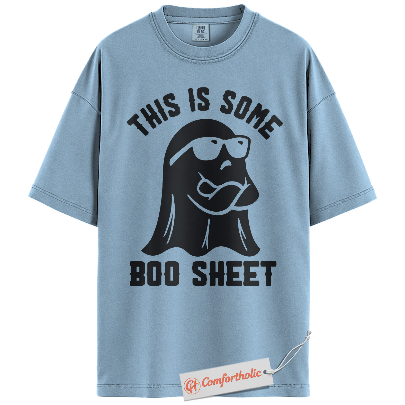 Boo Sheet Shirt, Funny Halloween Ghost Pun T-Shirt, Spooky Season Graphic Tee, Halloween Comfort Colors Shirt - Image 14