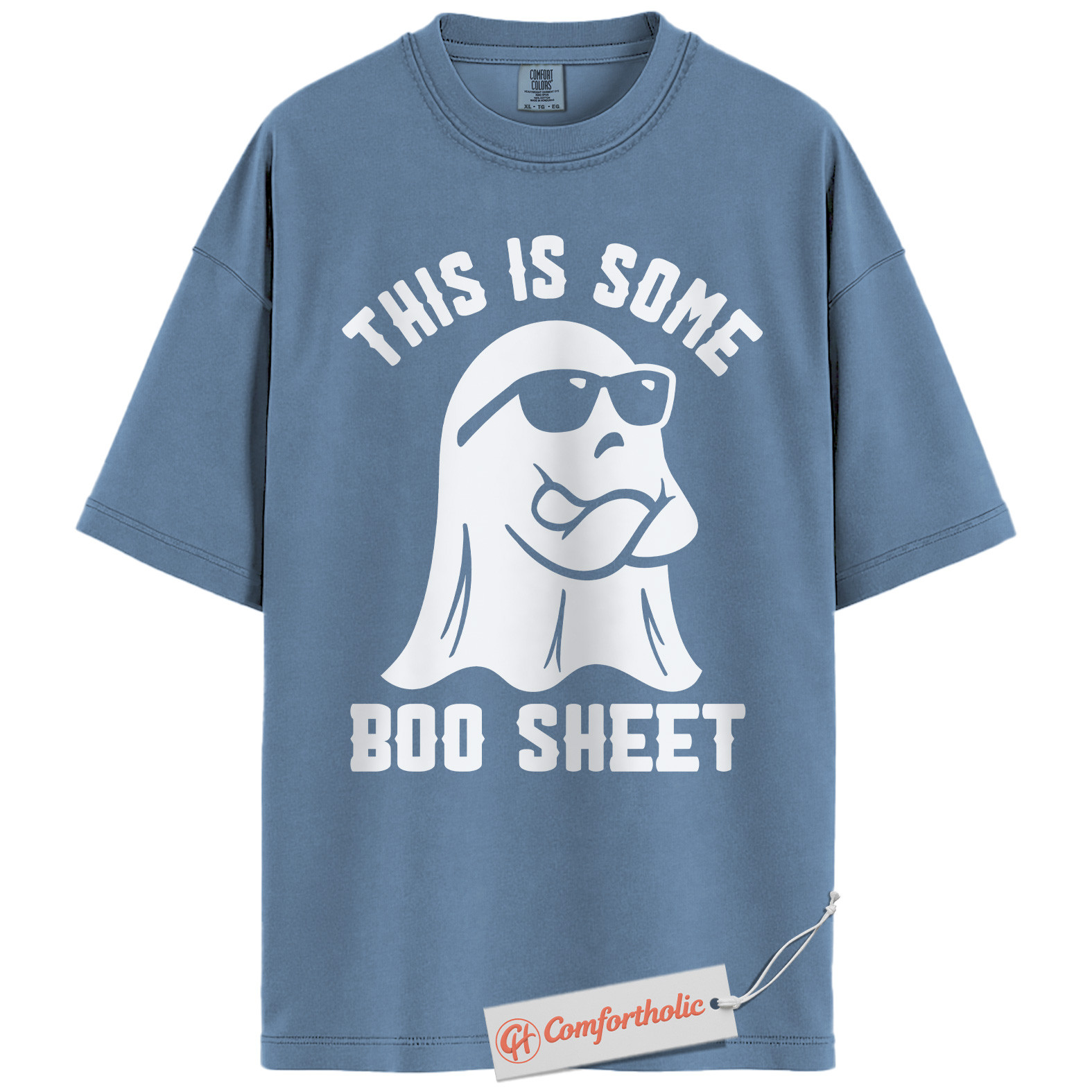 Boo Sheet Shirt, Funny Halloween Ghost Pun T-Shirt, Spooky Season Graphic Tee, Halloween Comfort Colors Shirt - Image 17