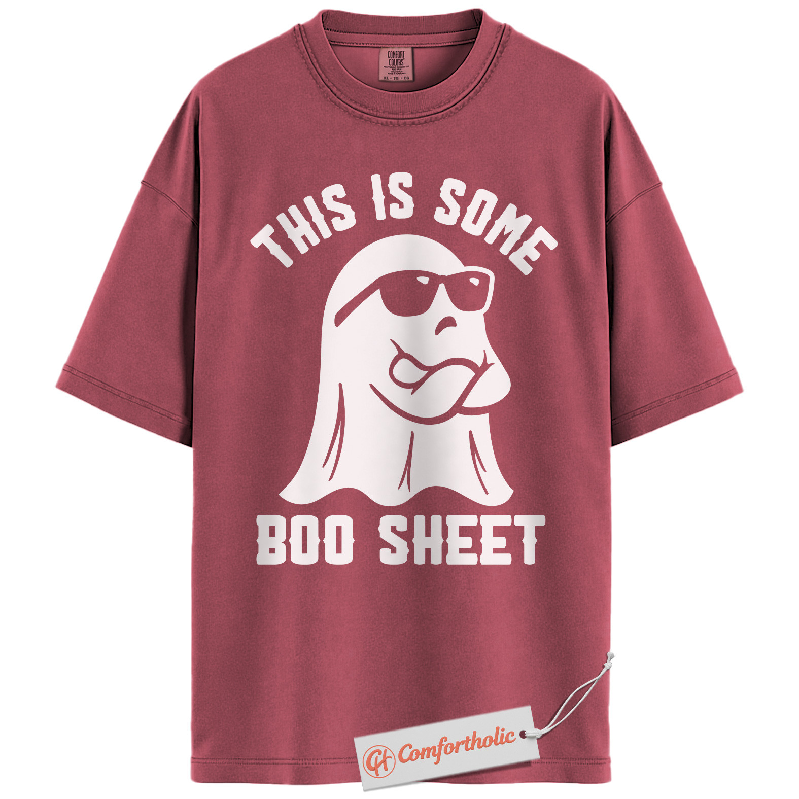 Boo Sheet Shirt, Funny Halloween Ghost Pun T-Shirt, Spooky Season Graphic Tee, Halloween Comfort Colors Shirt - Image 18