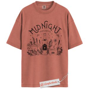 Midnight Margaritas Shirt, Halloween Cocktail Graphic Tee, Spooky Season T-Shirt, Halloween Comfort Colors Shirt