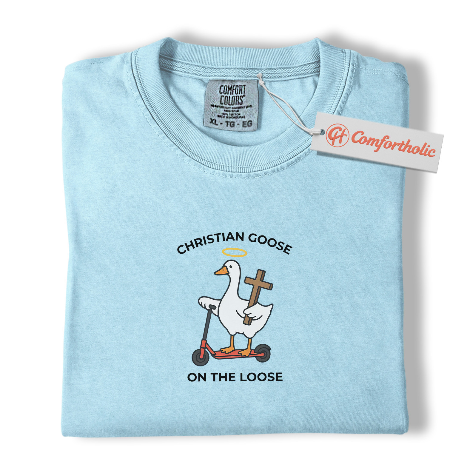 Christian Goose on the Loose Shirt, Funny Religious T-Shirt, Cute Animal Graphic Tee, Christian Humor Gift, Faith-Inspired Comfort Colors Shirt - Image 14