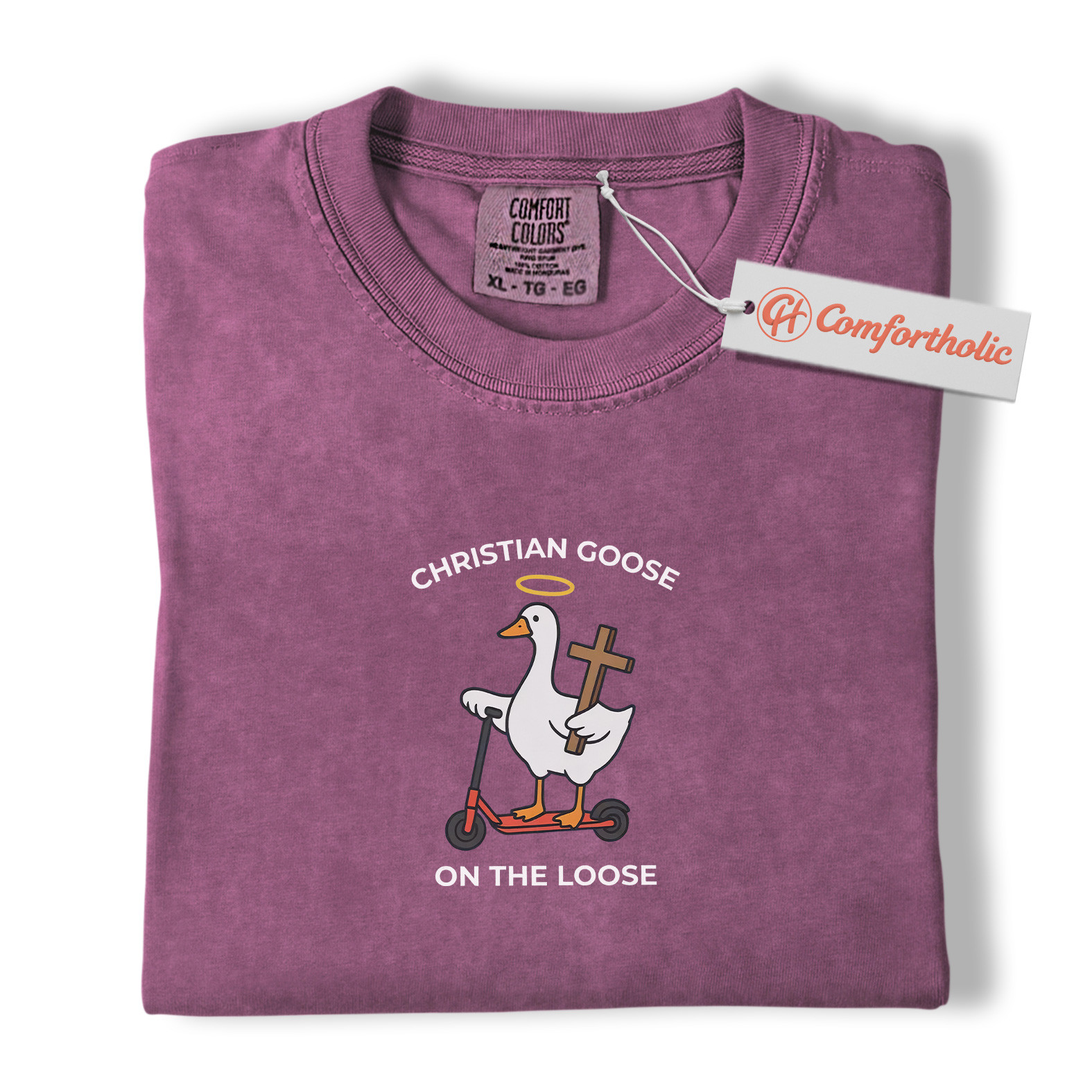 Christian Goose on the Loose Shirt, Funny Religious T-Shirt, Cute Animal Graphic Tee, Christian Humor Gift, Faith-Inspired Comfort Colors Shirt - Image 15