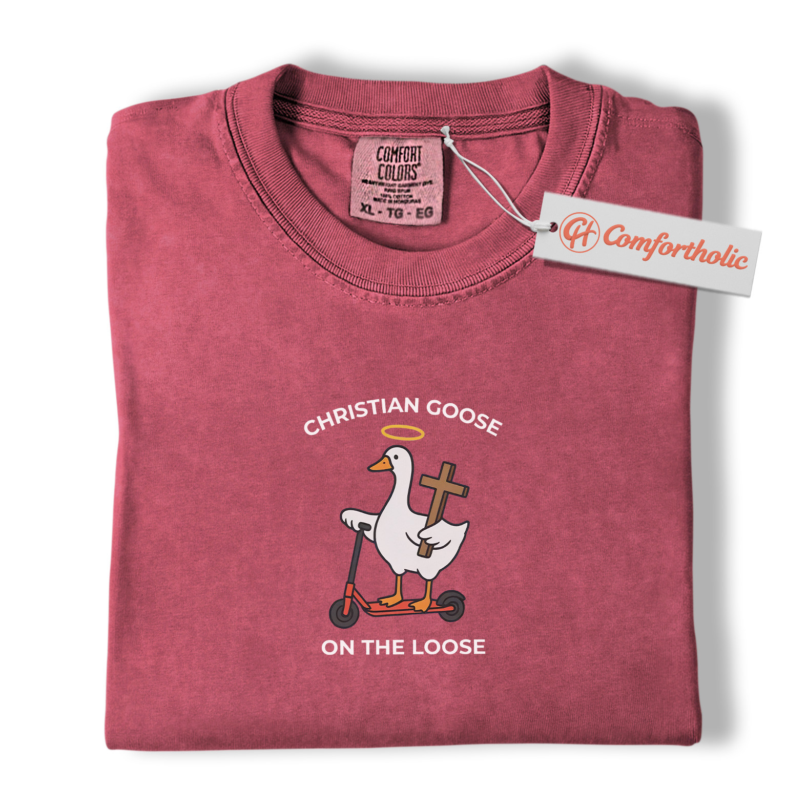 Christian Goose on the Loose Shirt, Funny Religious T-Shirt, Cute Animal Graphic Tee, Christian Humor Gift, Faith-Inspired Comfort Colors Shirt - Image 18
