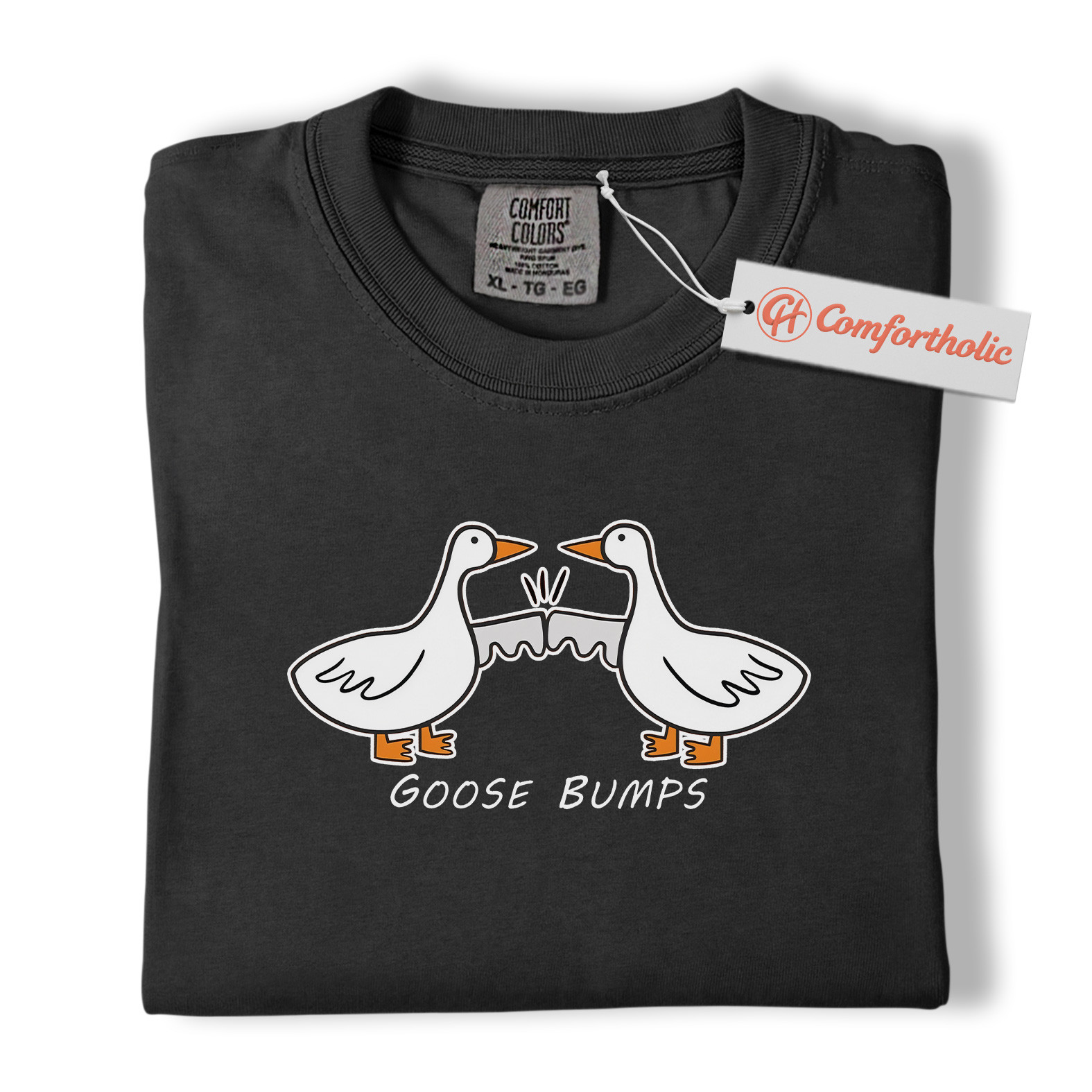 Goose Bumps Shirt, Funny Goose T-Shirt, Cute Animal Pun Graphic Tee, Humorous Goose Lover Comfort Colors Shirt - Image 3