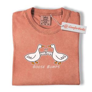 Goose Bumps Shirt, Funny Goose T-Shirt, Cute Animal Pun Graphic Tee, Humorous Goose Lover Comfort Colors Shirt