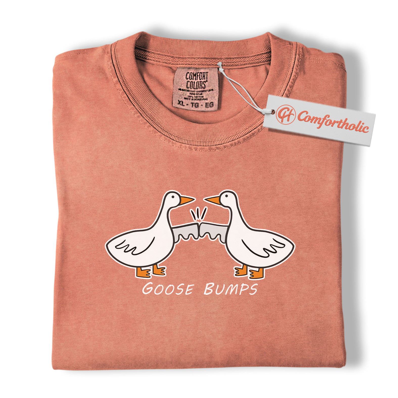 Goose Bumps Shirt, Funny Goose T-Shirt, Cute Animal Pun Graphic Tee, Humorous Goose Lover Comfort Colors Shirt