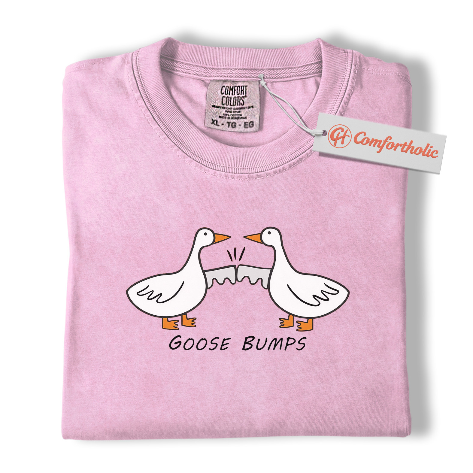 Goose Bumps Shirt, Funny Goose T-Shirt, Cute Animal Pun Graphic Tee, Humorous Goose Lover Comfort Colors Shirt - Image 8