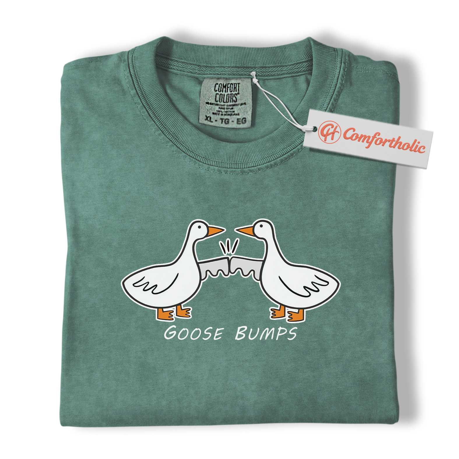 Goose Bumps Shirt, Funny Goose T-Shirt, Cute Animal Pun Graphic Tee, Humorous Goose Lover Comfort Colors Shirt - Image 10