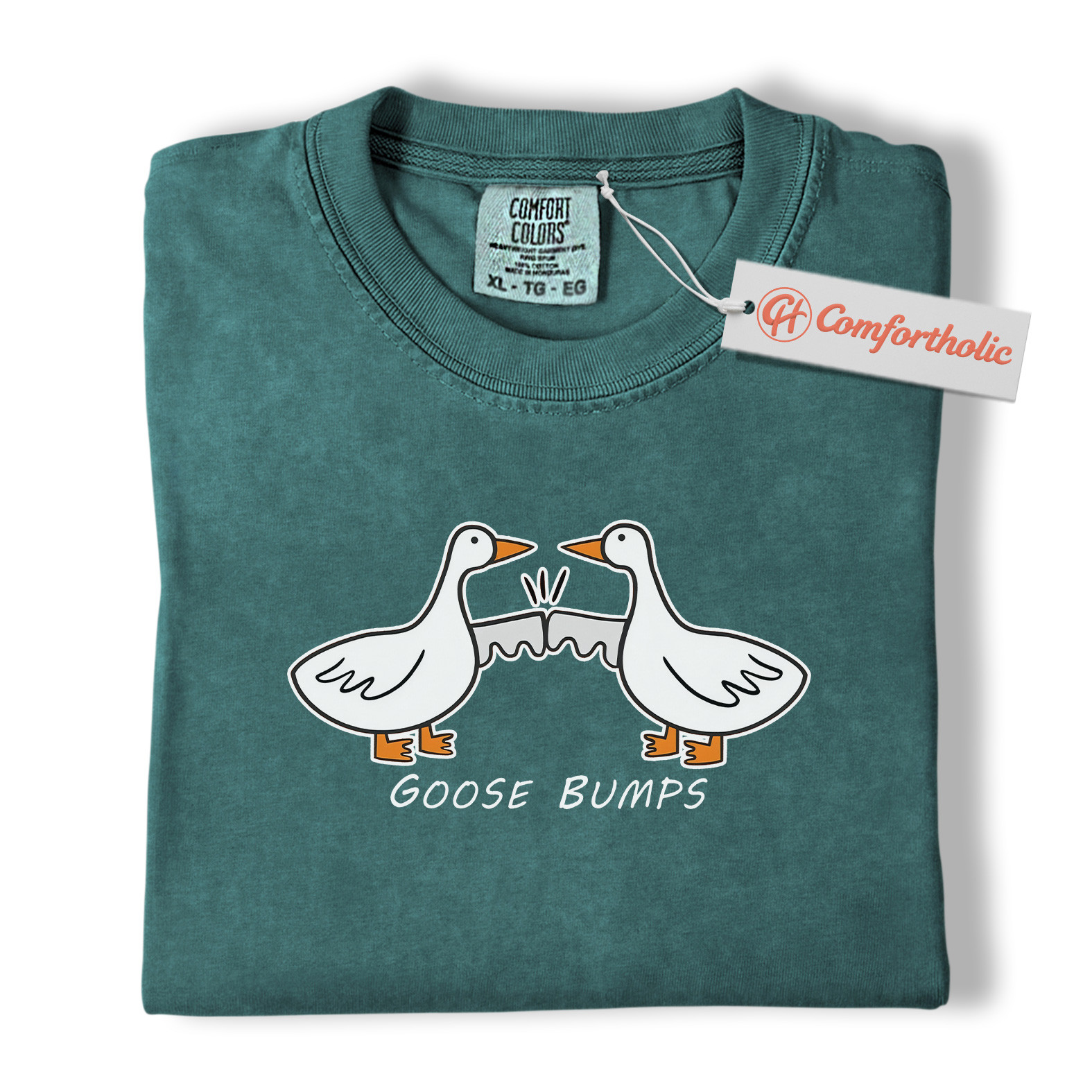Goose Bumps Shirt, Funny Goose T-Shirt, Cute Animal Pun Graphic Tee, Humorous Goose Lover Comfort Colors Shirt - Image 11