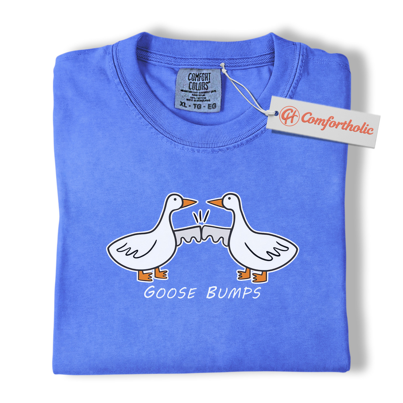 Goose Bumps Shirt, Funny Goose T-Shirt, Cute Animal Pun Graphic Tee, Humorous Goose Lover Comfort Colors Shirt - Image 12