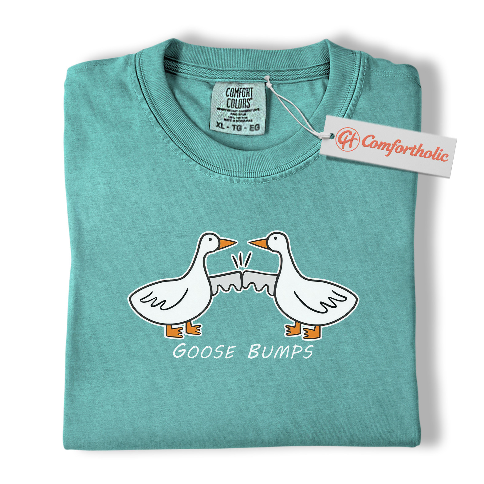 Goose Bumps Shirt, Funny Goose T-Shirt, Cute Animal Pun Graphic Tee, Humorous Goose Lover Comfort Colors Shirt - Image 13