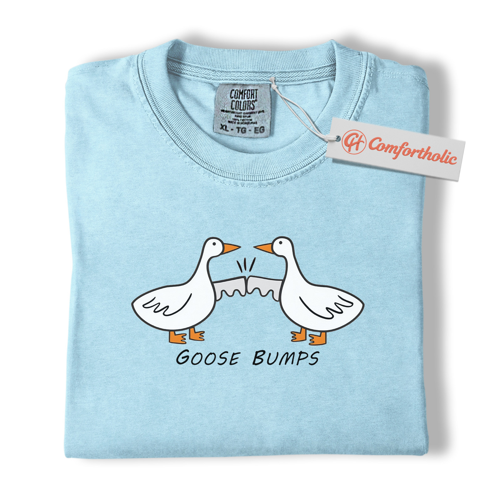 Goose Bumps Shirt, Funny Goose T-Shirt, Cute Animal Pun Graphic Tee, Humorous Goose Lover Comfort Colors Shirt - Image 14