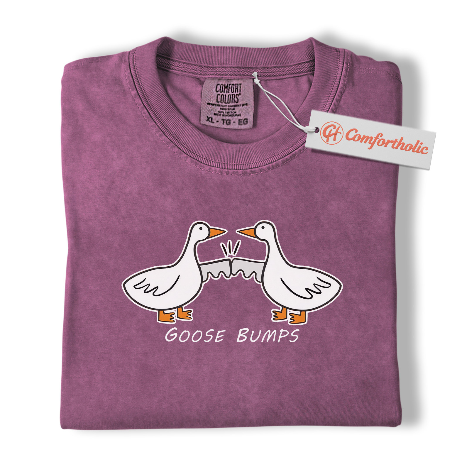 Goose Bumps Shirt, Funny Goose T-Shirt, Cute Animal Pun Graphic Tee, Humorous Goose Lover Comfort Colors Shirt - Image 15