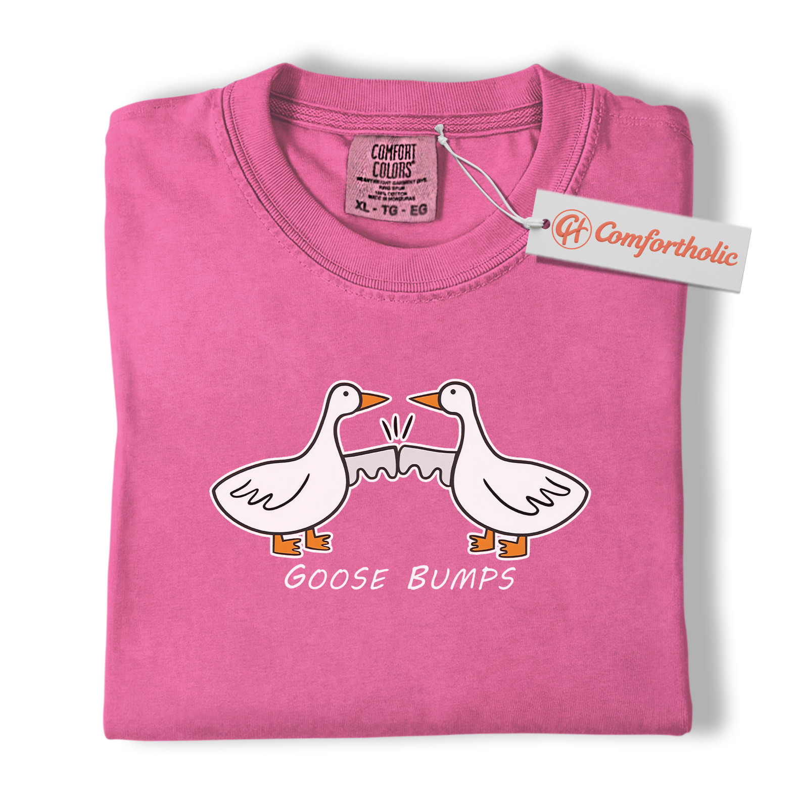 Goose Bumps Shirt, Funny Goose T-Shirt, Cute Animal Pun Graphic Tee, Humorous Goose Lover Comfort Colors Shirt - Image 16