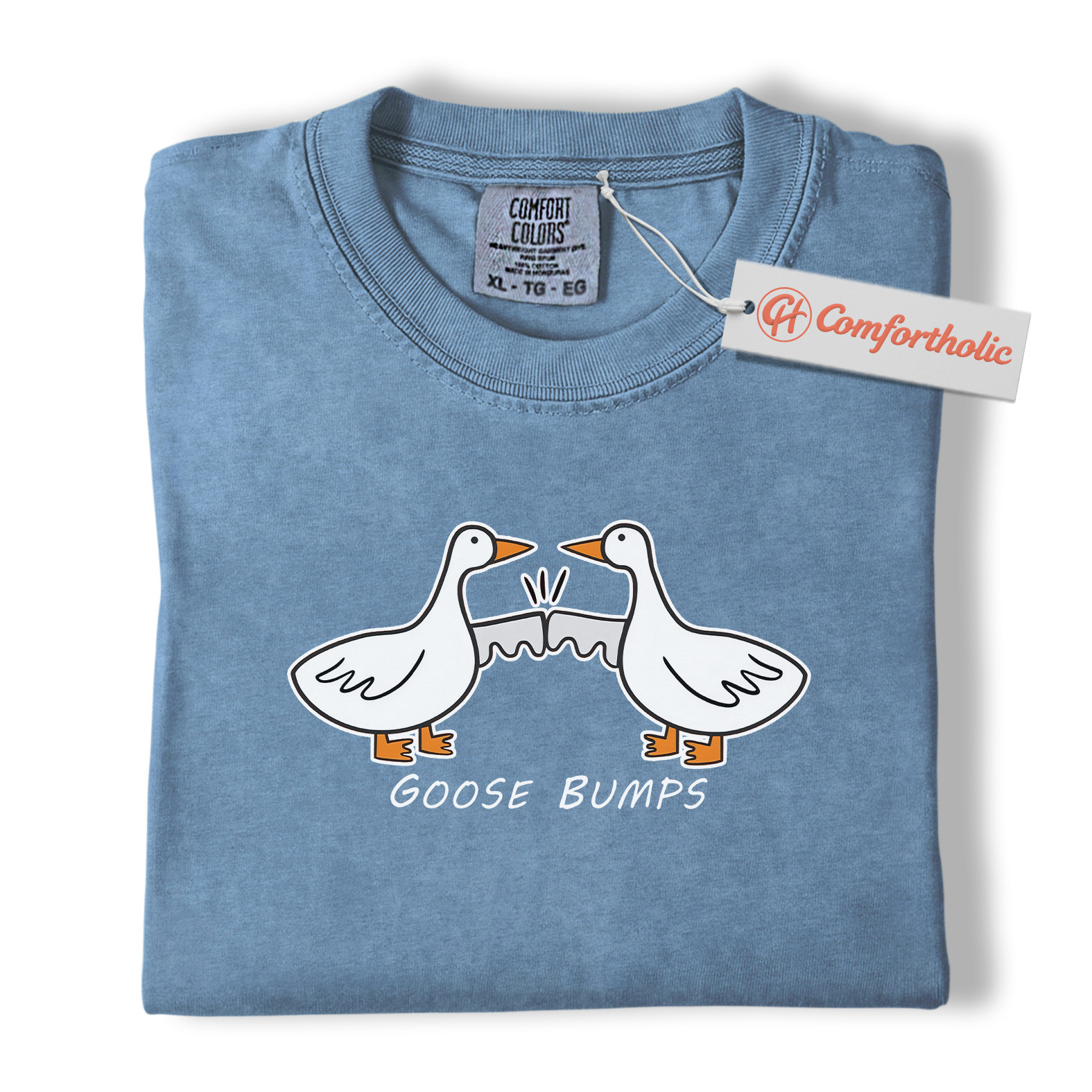 Goose Bumps Shirt, Funny Goose T-Shirt, Cute Animal Pun Graphic Tee, Humorous Goose Lover Comfort Colors Shirt - Image 17
