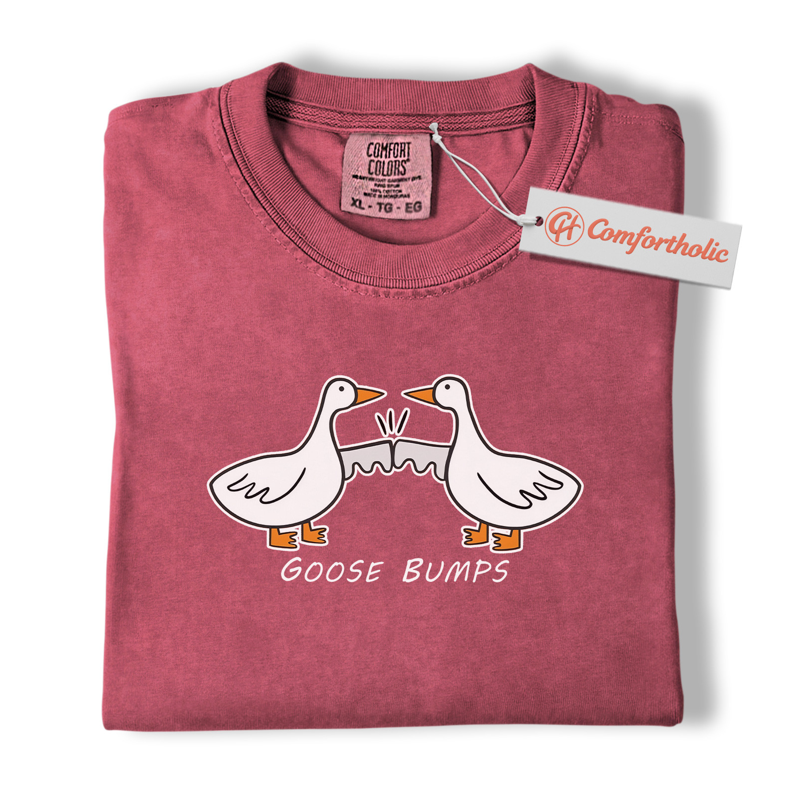 Goose Bumps Shirt, Funny Goose T-Shirt, Cute Animal Pun Graphic Tee, Humorous Goose Lover Comfort Colors Shirt - Image 18