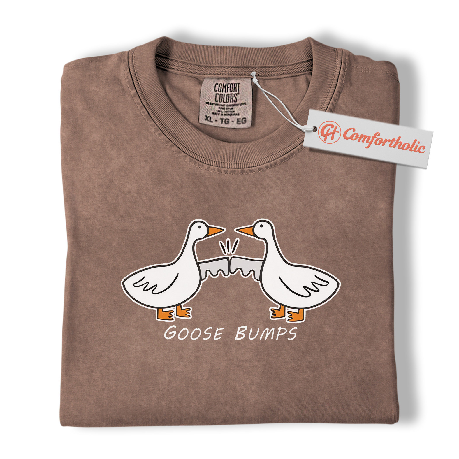 Goose Bumps Shirt, Funny Goose T-Shirt, Cute Animal Pun Graphic Tee, Humorous Goose Lover Comfort Colors Shirt - Image 19