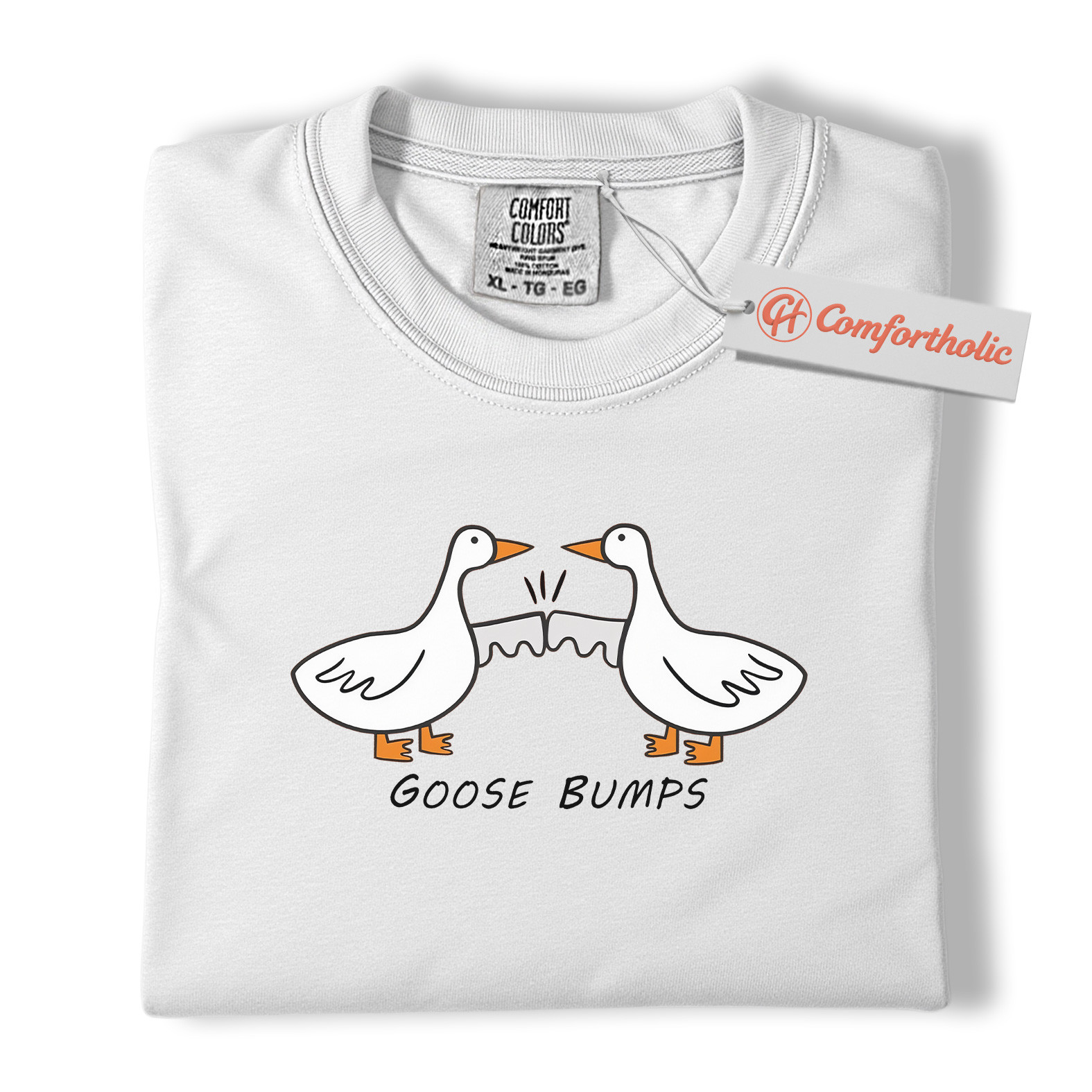 Goose Bumps Shirt, Funny Goose T-Shirt, Cute Animal Pun Graphic Tee, Humorous Goose Lover Comfort Colors Shirt - Image 2