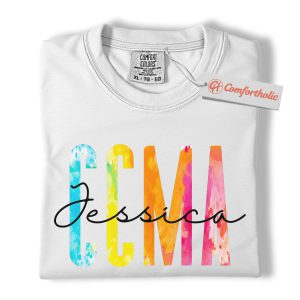 Alternative view of Personalized CCMA Shirt with Name, Custom Certified Clinical Medical Assistant T-Shirt, Healthcare Worker Gift, Medical Comfort Colors Shirt