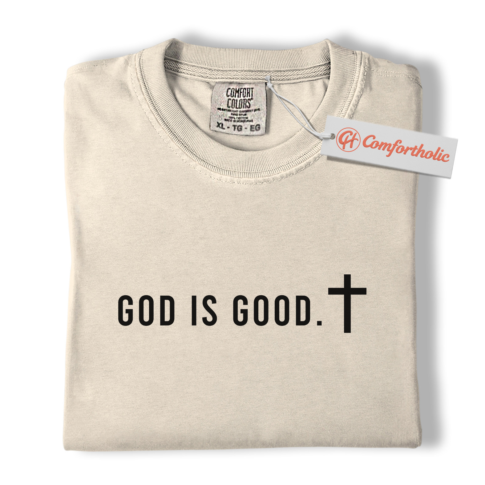 God Is Good Shirt, Christian Cross T-Shirt, Religious Faith Graphic Tee, Inspirational Bible Quote Comfort Colors Shirt - Image 5