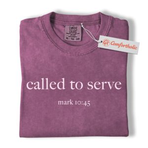 Called to Serve Shirt, Mark 10:45 Bible Verse T-Shirt, Christian Scripture Tee, Faith-Based Gift, Religious Comfort Colors Shirt