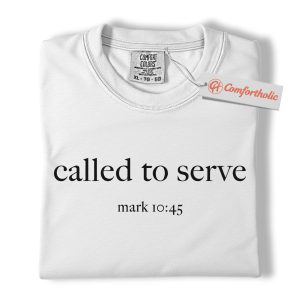 Alternative view of Called to Serve Shirt, Mark 10:45 Bible Verse T-Shirt, Christian Scripture Tee, Faith-Based Gift, Religious Comfort Colors Shirt