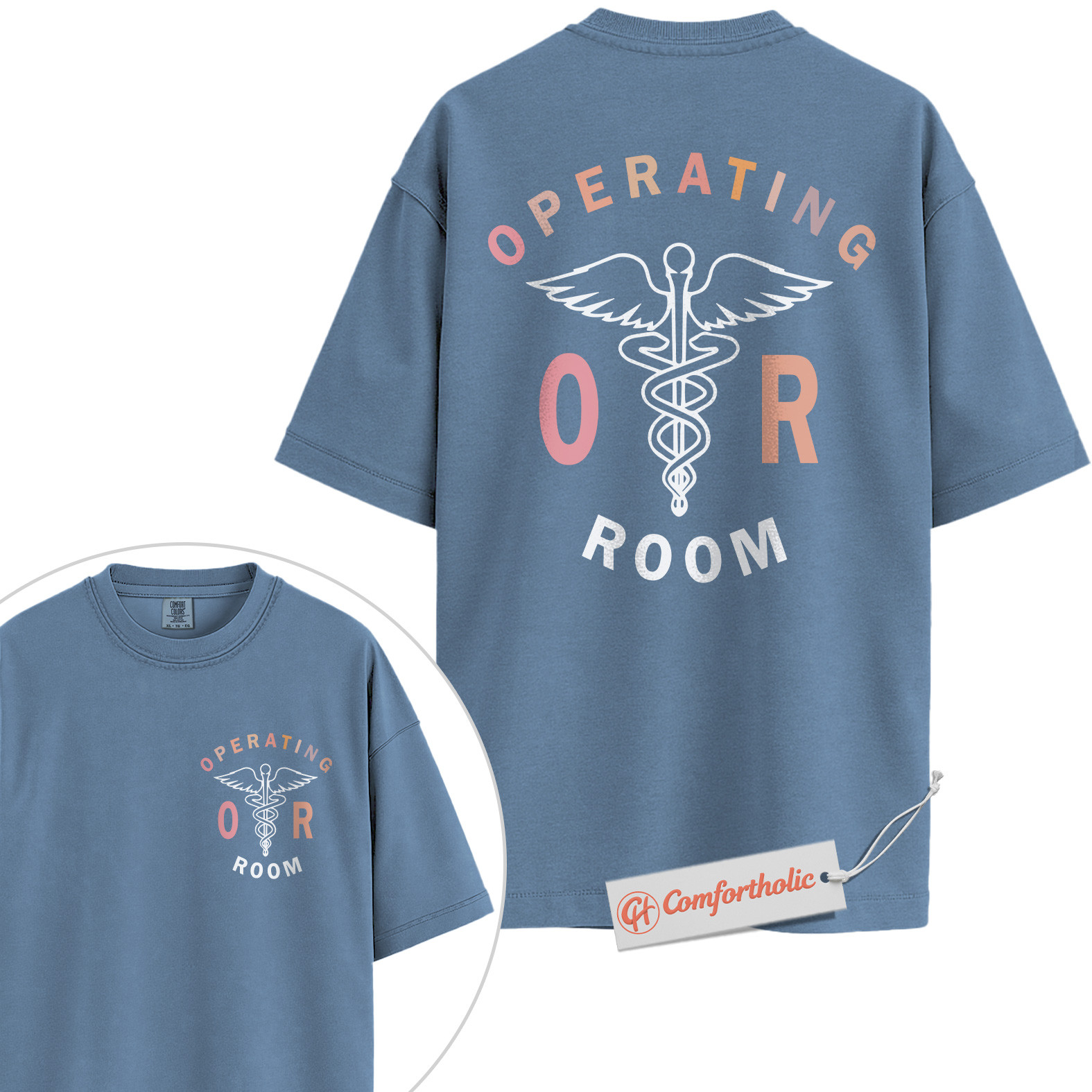 Operating Room Shirt, OR Nurse T-Shirt, Surgeon Medical Graphic Tee, Healthcare Scrub Life Comfort Colors Shirt 2-Sided - Image 17