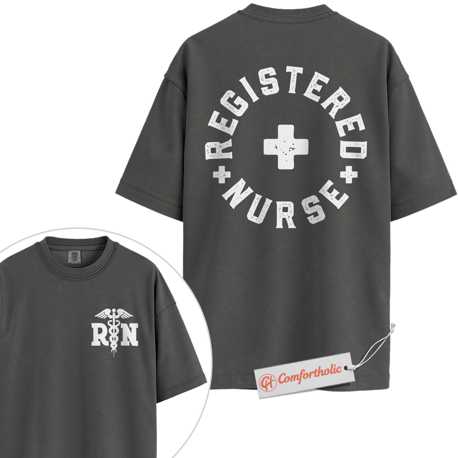 Registered Nurse Shirt, RN Medical T-Shirt, Nursing Student Graduation Tee, Healthcare Worker Comfort Colors Shirt 2-Sided - Image 3