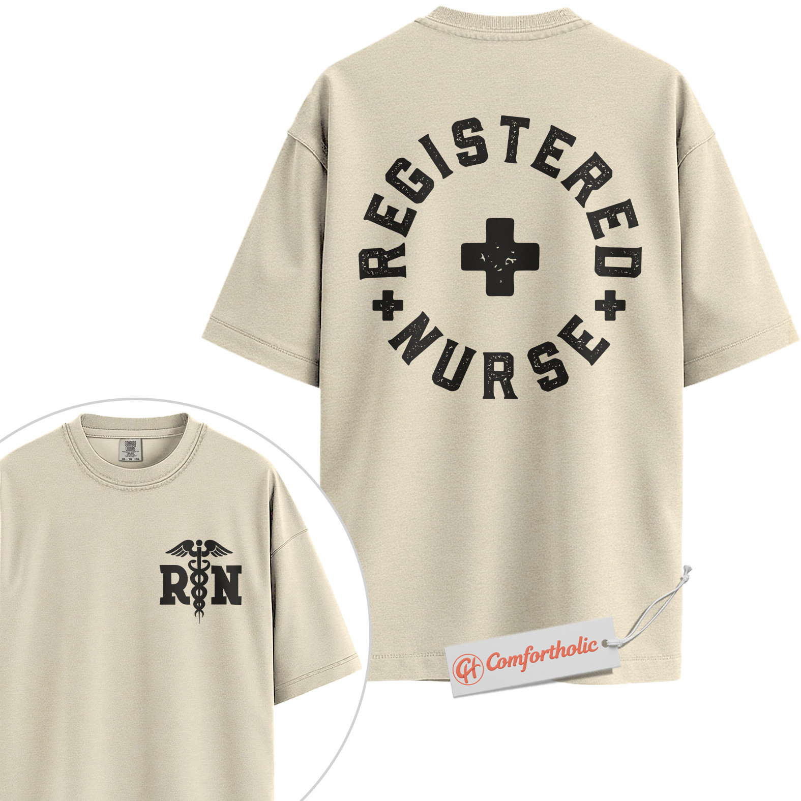Registered Nurse Shirt, RN Medical T-Shirt, Nursing Student Graduation Tee, Healthcare Worker Comfort Colors Shirt 2-Sided - Image 4