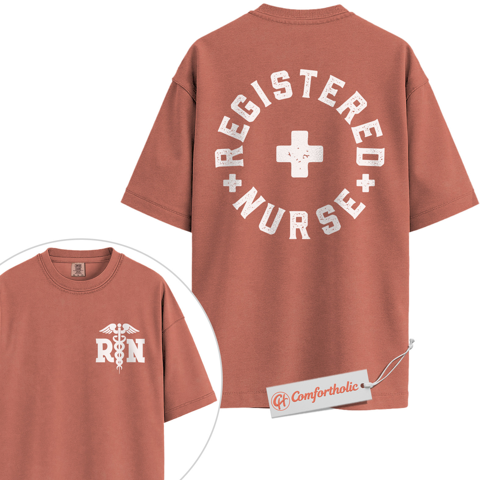 Registered Nurse Shirt, RN Medical T-Shirt, Nursing Student Graduation Tee, Healthcare Worker Comfort Colors Shirt 2-Sided - Image 7