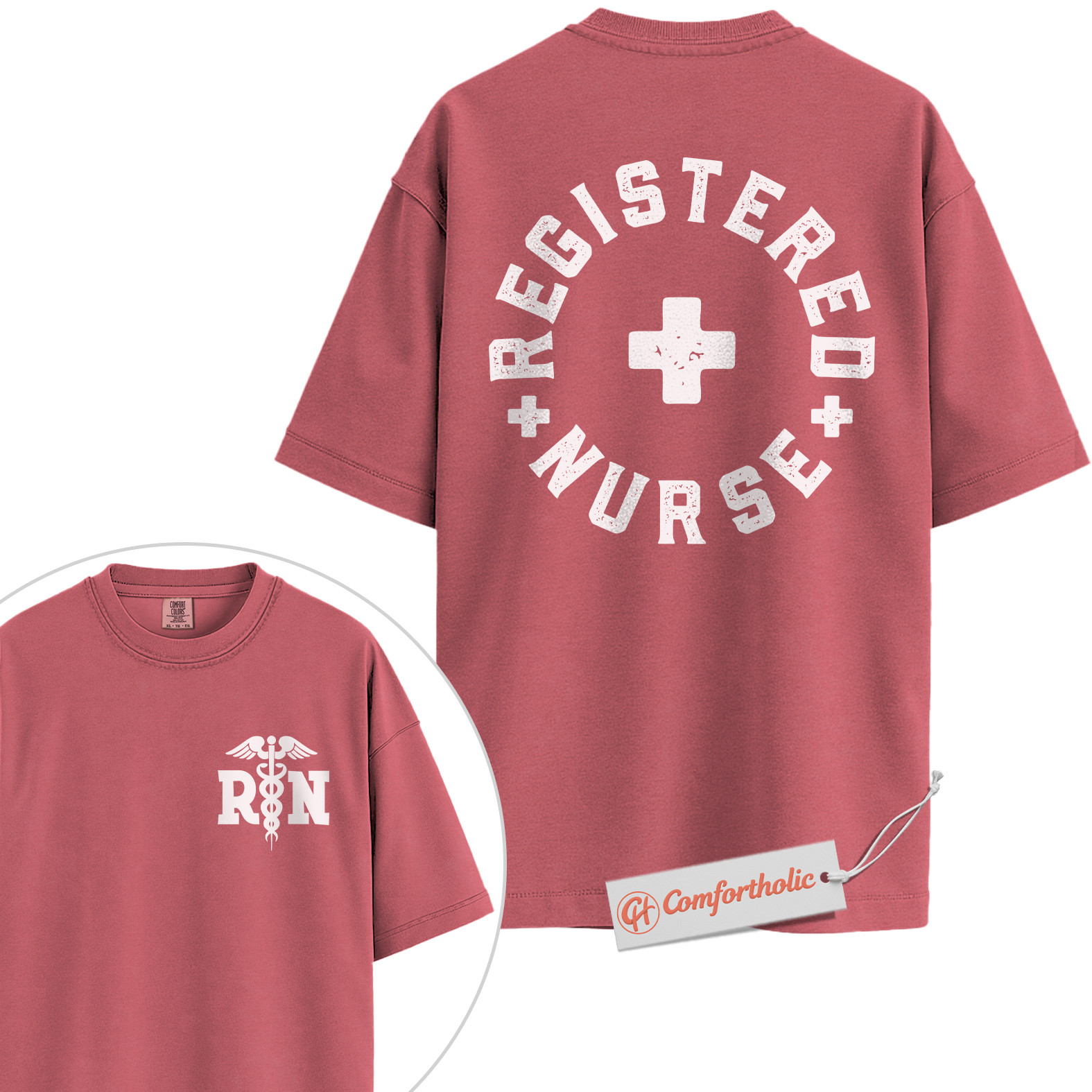 Registered Nurse Shirt, RN Medical T-Shirt, Nursing Student Graduation Tee, Healthcare Worker Comfort Colors Shirt 2-Sided - Image 9