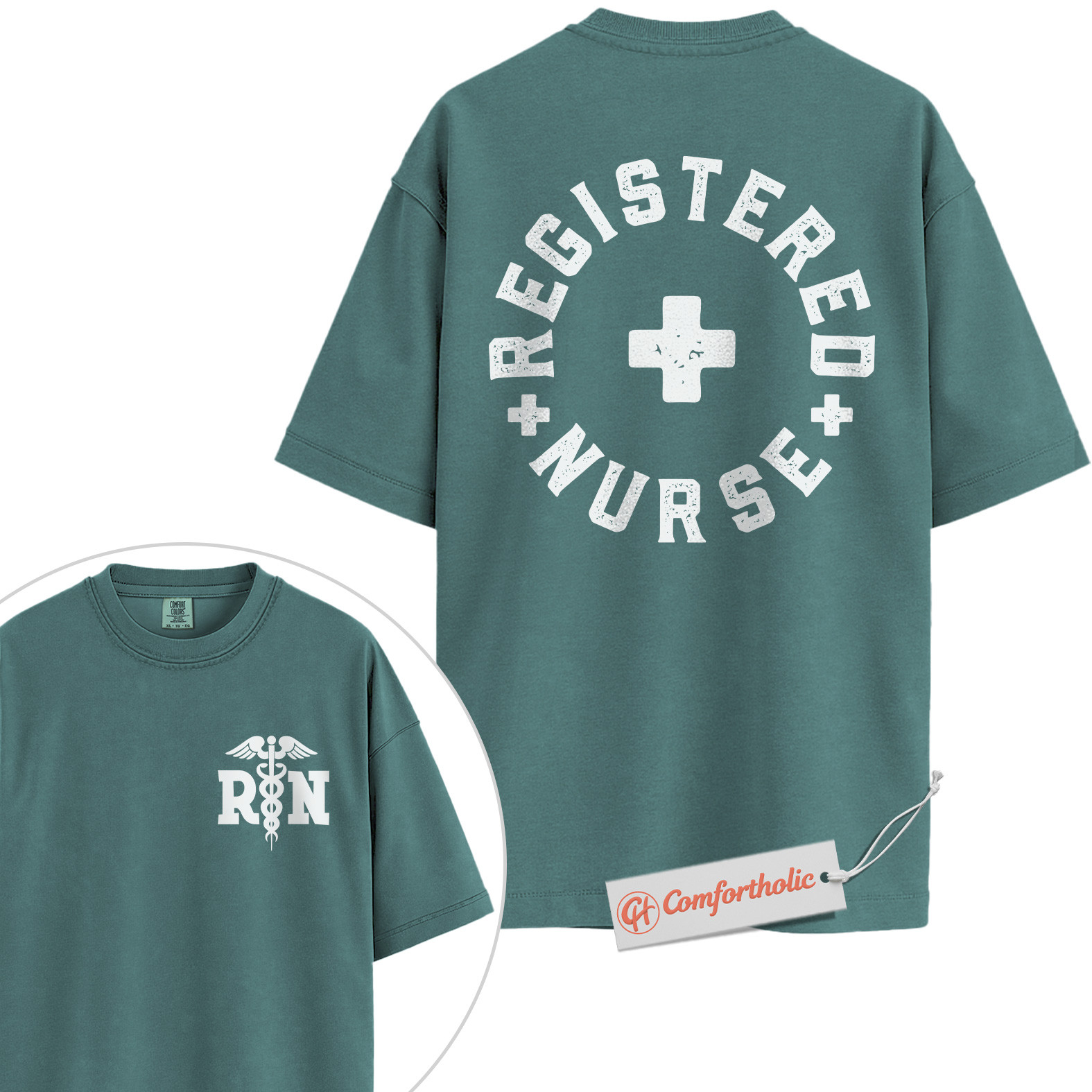 Registered Nurse Shirt, RN Medical T-Shirt, Nursing Student Graduation Tee, Healthcare Worker Comfort Colors Shirt 2-Sided - Image 11