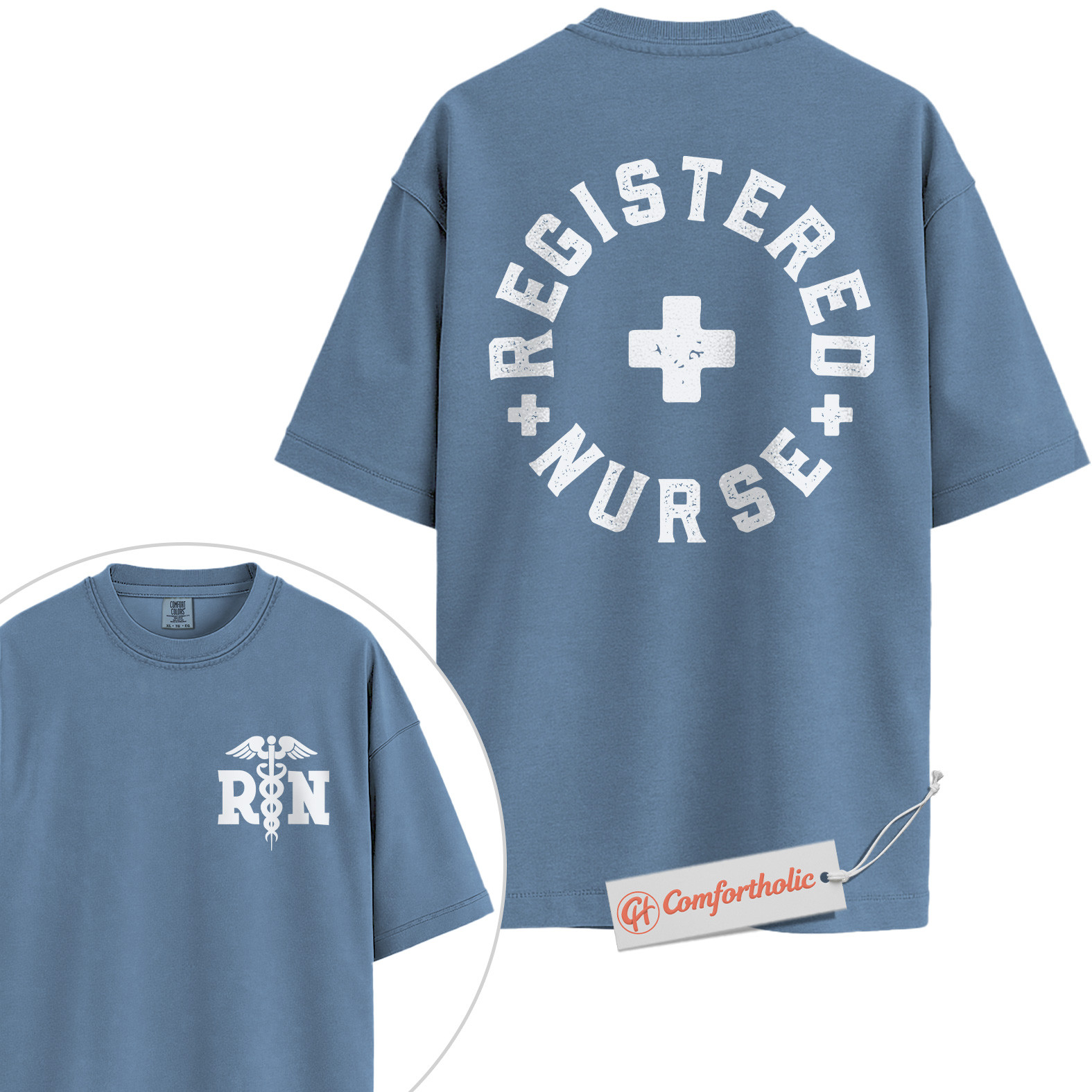 Registered Nurse Shirt, RN Medical T-Shirt, Nursing Student Graduation Tee, Healthcare Worker Comfort Colors Shirt 2-Sided - Image 17