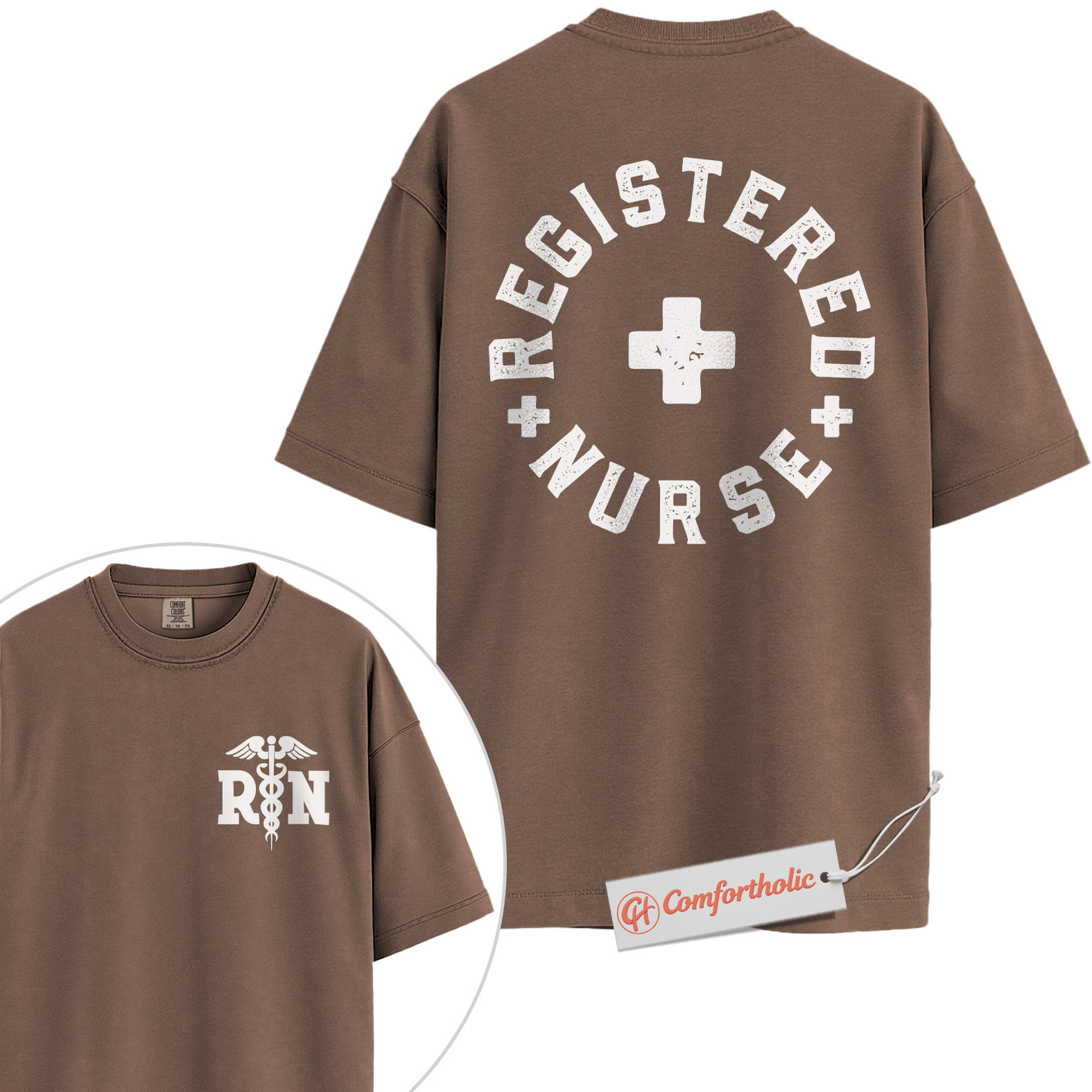 Registered Nurse Shirt, RN Medical T-Shirt, Nursing Student Graduation Tee, Healthcare Worker Comfort Colors Shirt 2-Sided - Image 19