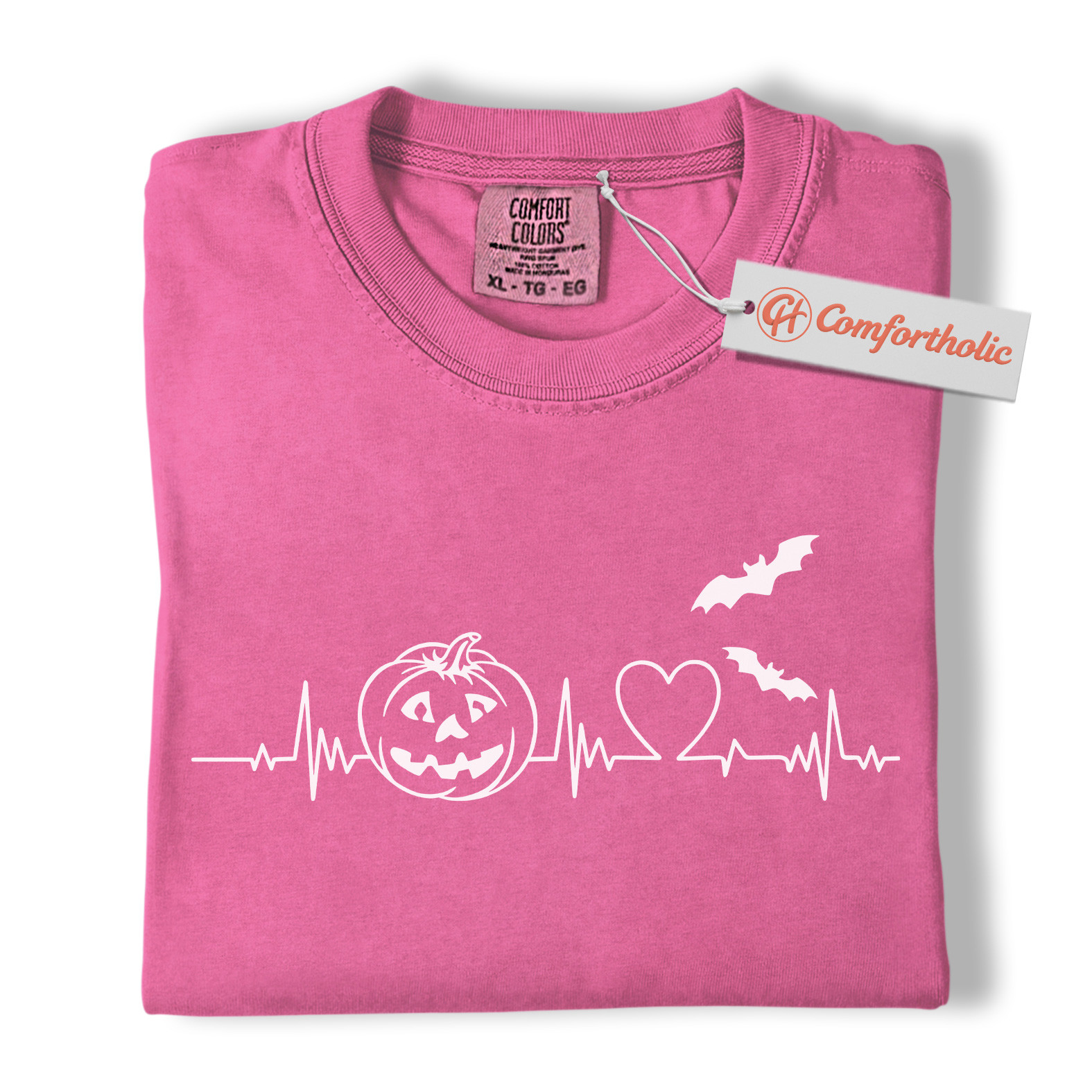 Halloween Heartbeat Shirt, Pumpkin Jack O’Lantern T-Shirt, Spooky ECG Graphic Tee, Cute Halloween Gift for Nurses & Fall Lovers, Medical Comfort Colors Shirt - Image 16