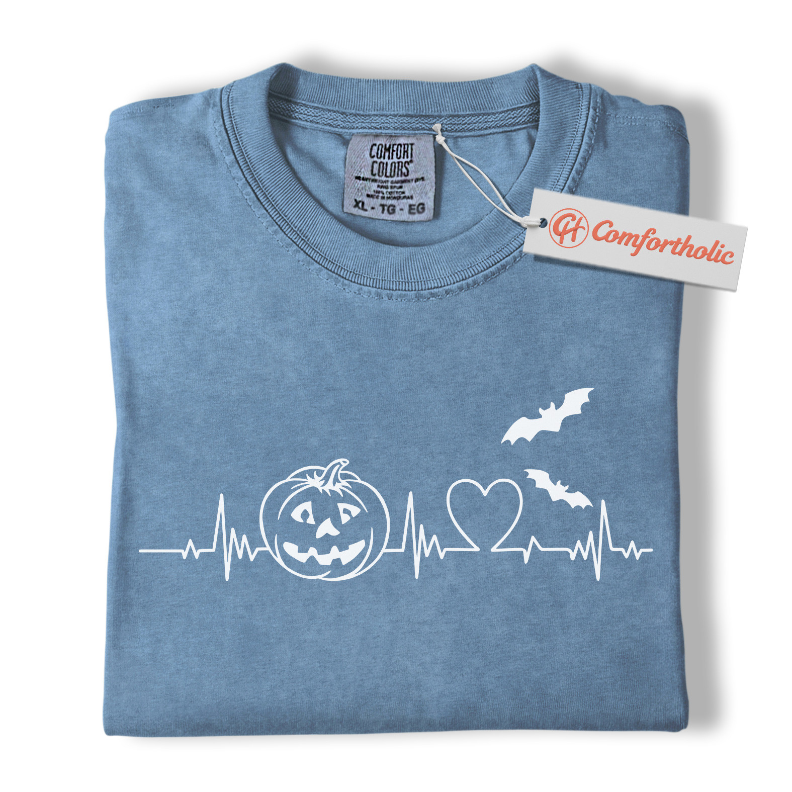 Halloween Heartbeat Shirt, Pumpkin Jack O’Lantern T-Shirt, Spooky ECG Graphic Tee, Cute Halloween Gift for Nurses & Fall Lovers, Medical Comfort Colors Shirt - Image 17