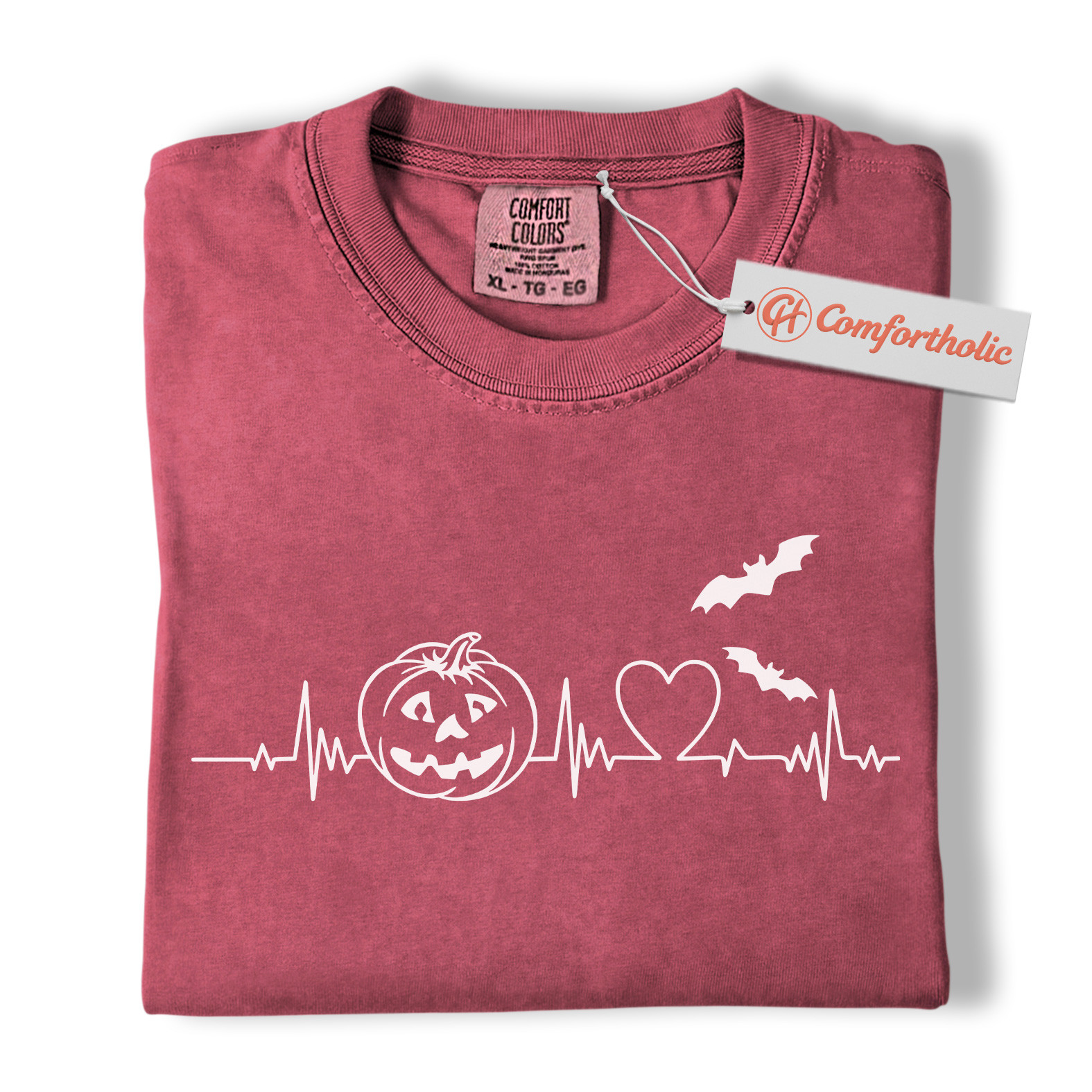 Halloween Heartbeat Shirt, Pumpkin Jack O’Lantern T-Shirt, Spooky ECG Graphic Tee, Cute Halloween Gift for Nurses & Fall Lovers, Medical Comfort Colors Shirt - Image 18