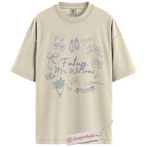 Personalized Future Mrs. Shirt, Custom Bride Last Name T-Shirt, Bridal Shower Tee for Fiancées, Cute Engagement Gift, Wedding Planning Comfort Colors Shirt