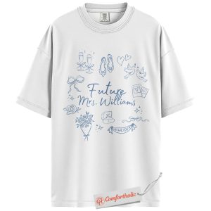 Alternative view of Personalized Future Mrs. Shirt, Custom Bride Last Name T-Shirt, Bridal Shower Tee for Fiancées, Cute Engagement Gift, Wedding Planning Comfort Colors Shirt