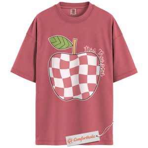 Custom Teacher Apple Shirt, Back To School Tee, Teacher Appreciation Gift, Personalized Educator Comfort Colors Shirt