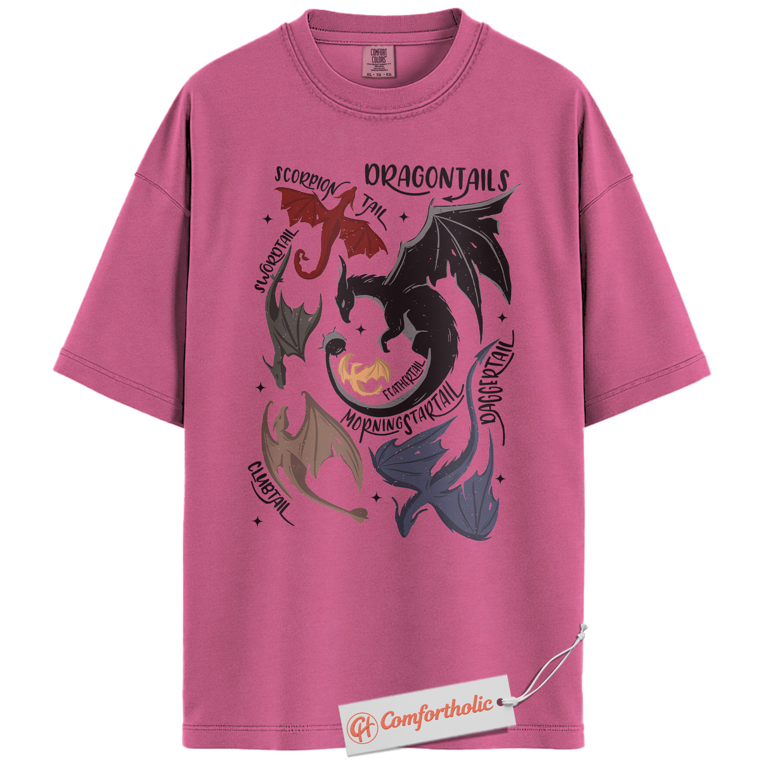 Dragon Tail Shirt, Fourth Wing Shirt, Basgiath War College Shirt, Dragon Rider Shirt, Fantasy Bookish Comfort Colors Shirt - Image 16