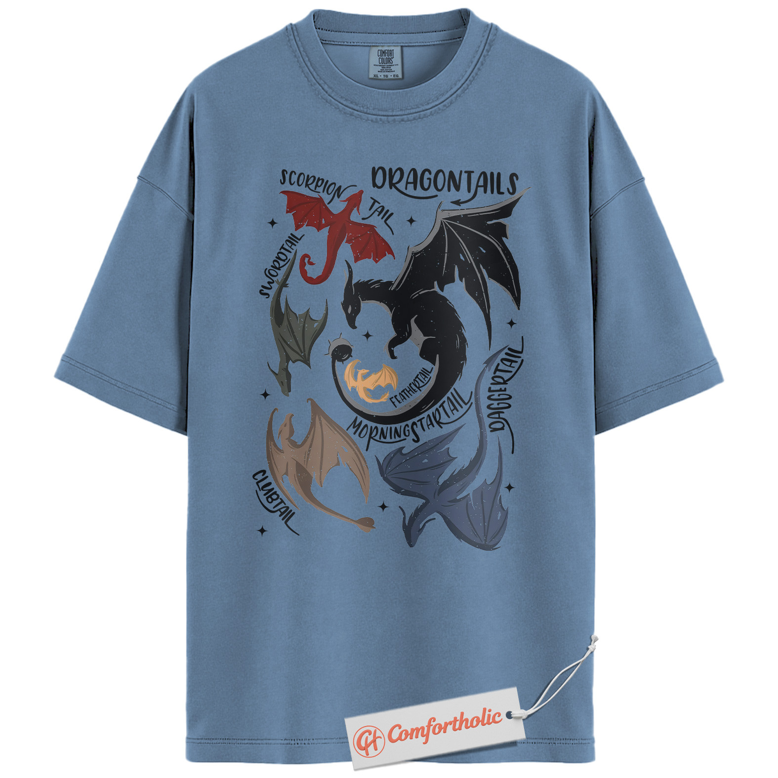 Dragon Tail Shirt, Fourth Wing Shirt, Basgiath War College Shirt, Dragon Rider Shirt, Fantasy Bookish Comfort Colors Shirt - Image 17