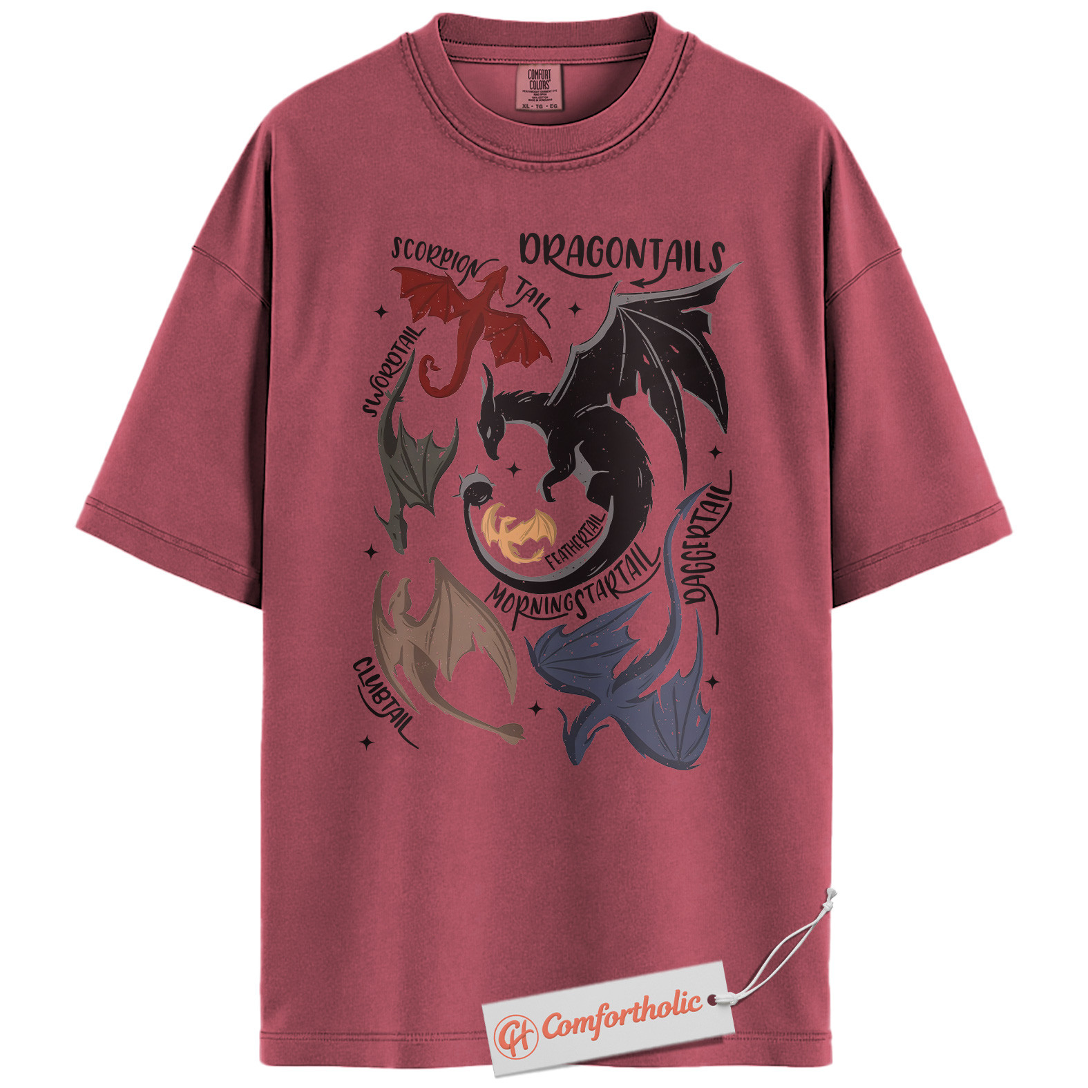 Dragon Tail Shirt, Fourth Wing Shirt, Basgiath War College Shirt, Dragon Rider Shirt, Fantasy Bookish Comfort Colors Shirt - Image 18